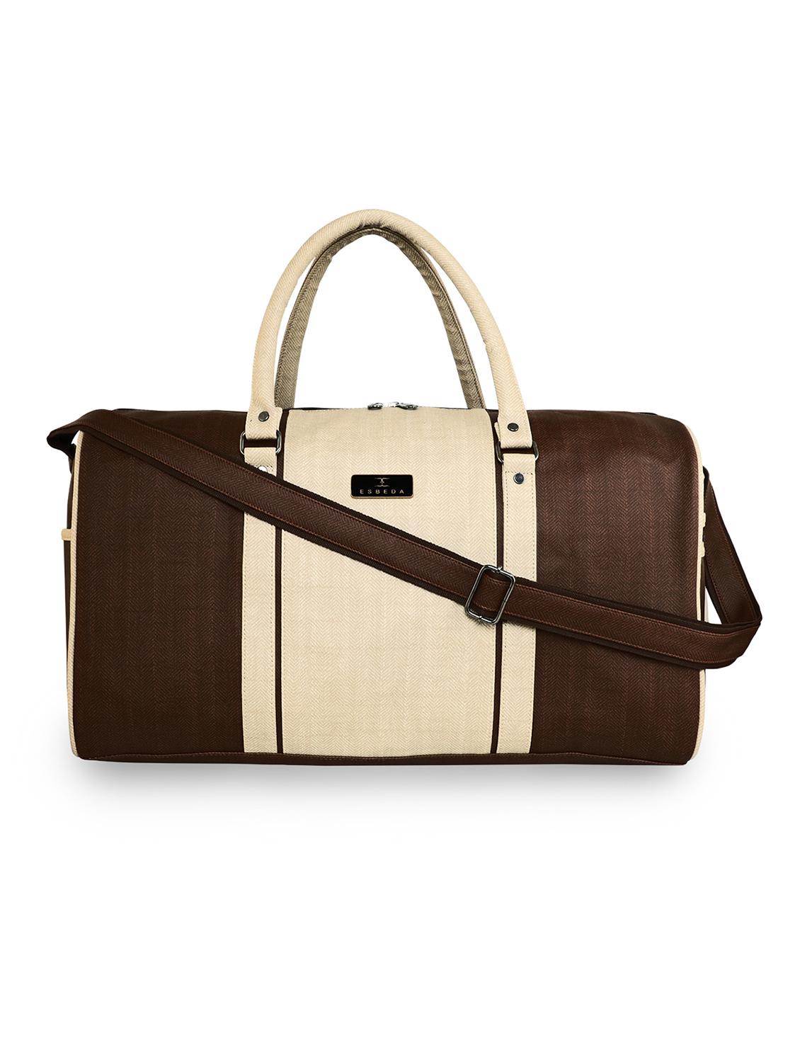brown leatherette (pu) dufflebag - 18394032 -  Zoom Image - 0