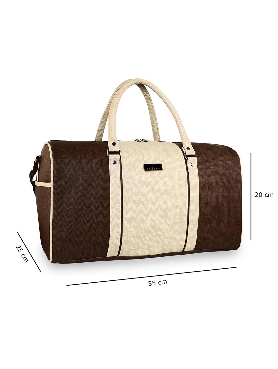 brown leatherette (pu) dufflebag - 18394032 - Standard Image - 3
