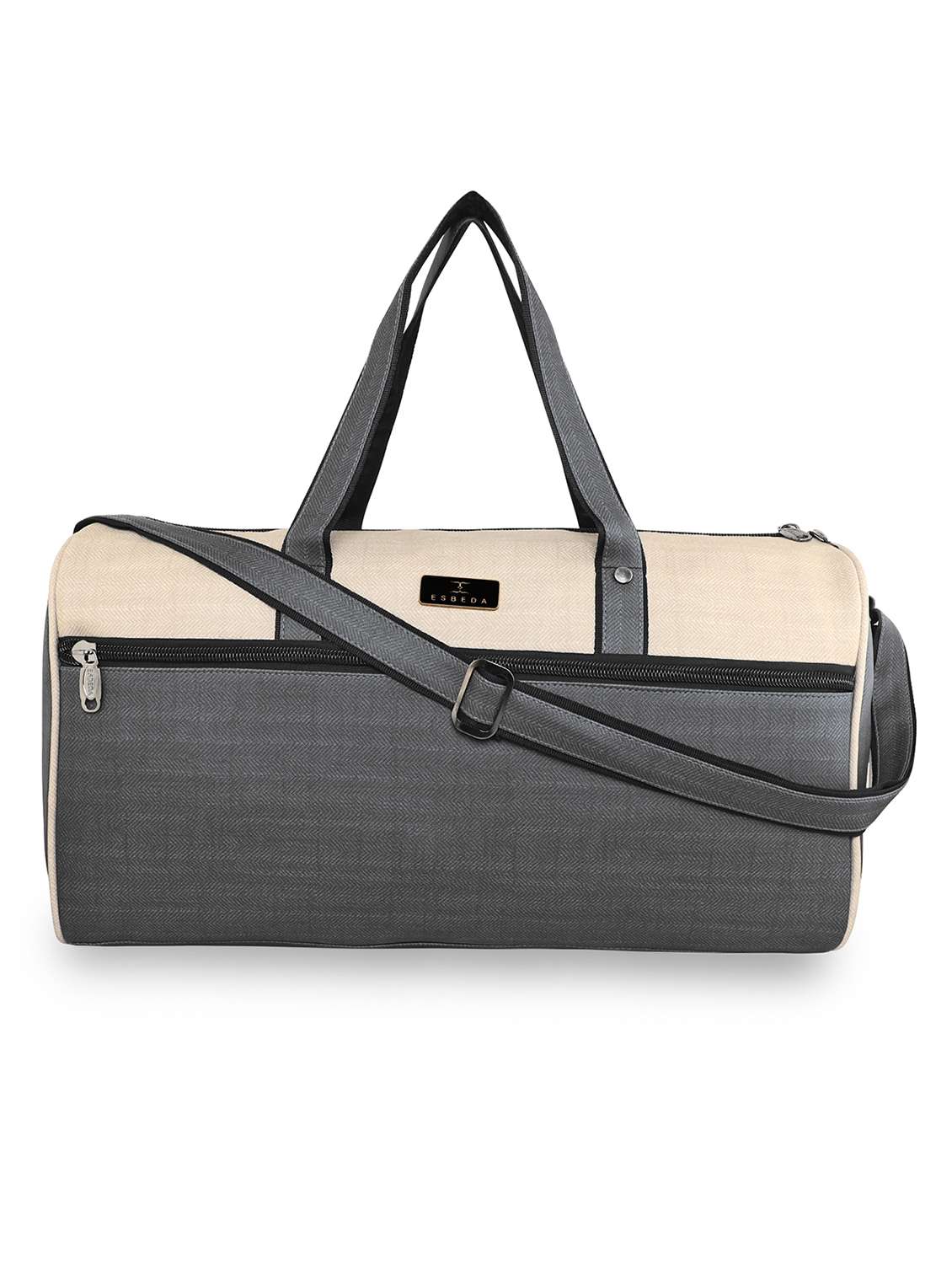 grey leatherette (pu) dufflebag - 18394037 -  Zoom Image - 0