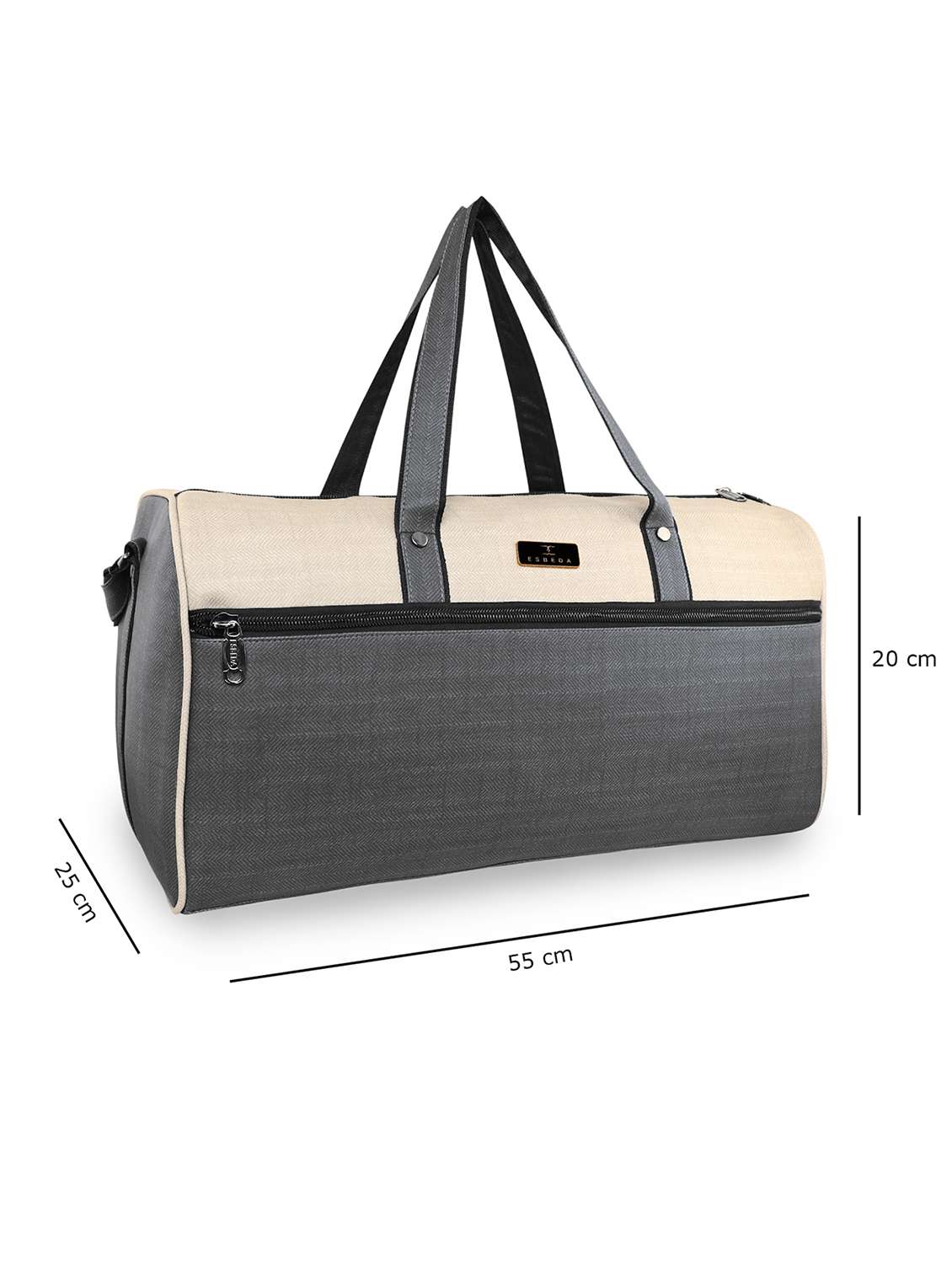 grey leatherette (pu) dufflebag - 18394037 -  Standard Image - 3