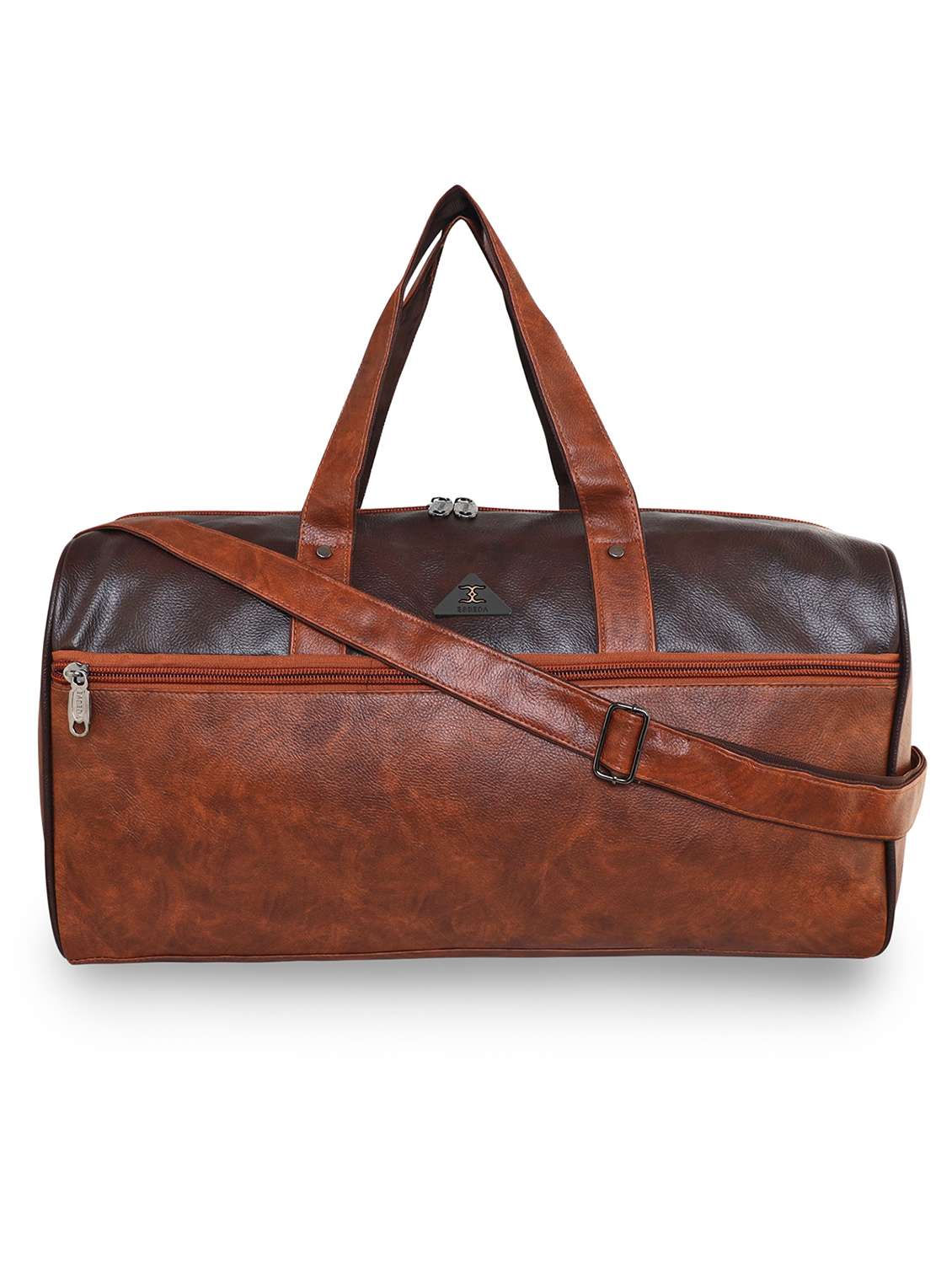 brown leatherette (pu) dufflebag - 18394038 -  Zoom Image - 0