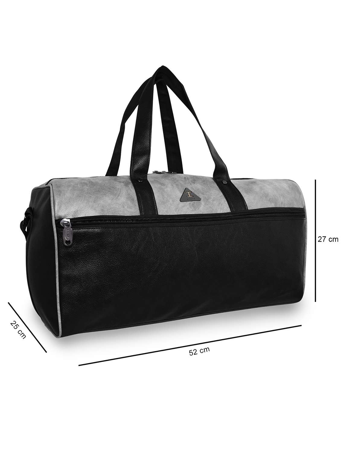 grey leatherette (pu) dufflebag - 18394039 -  Standard Image - 3