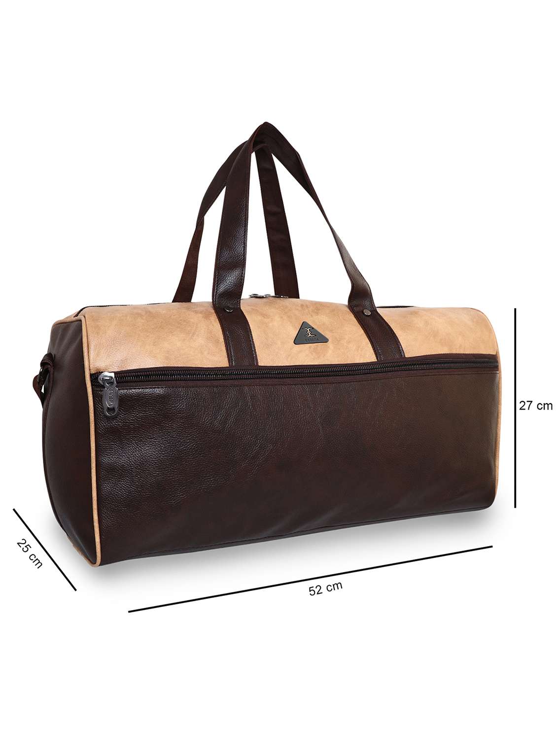 beige leatherette (pu) dufflebag - 18394041 -  Standard Image - 3