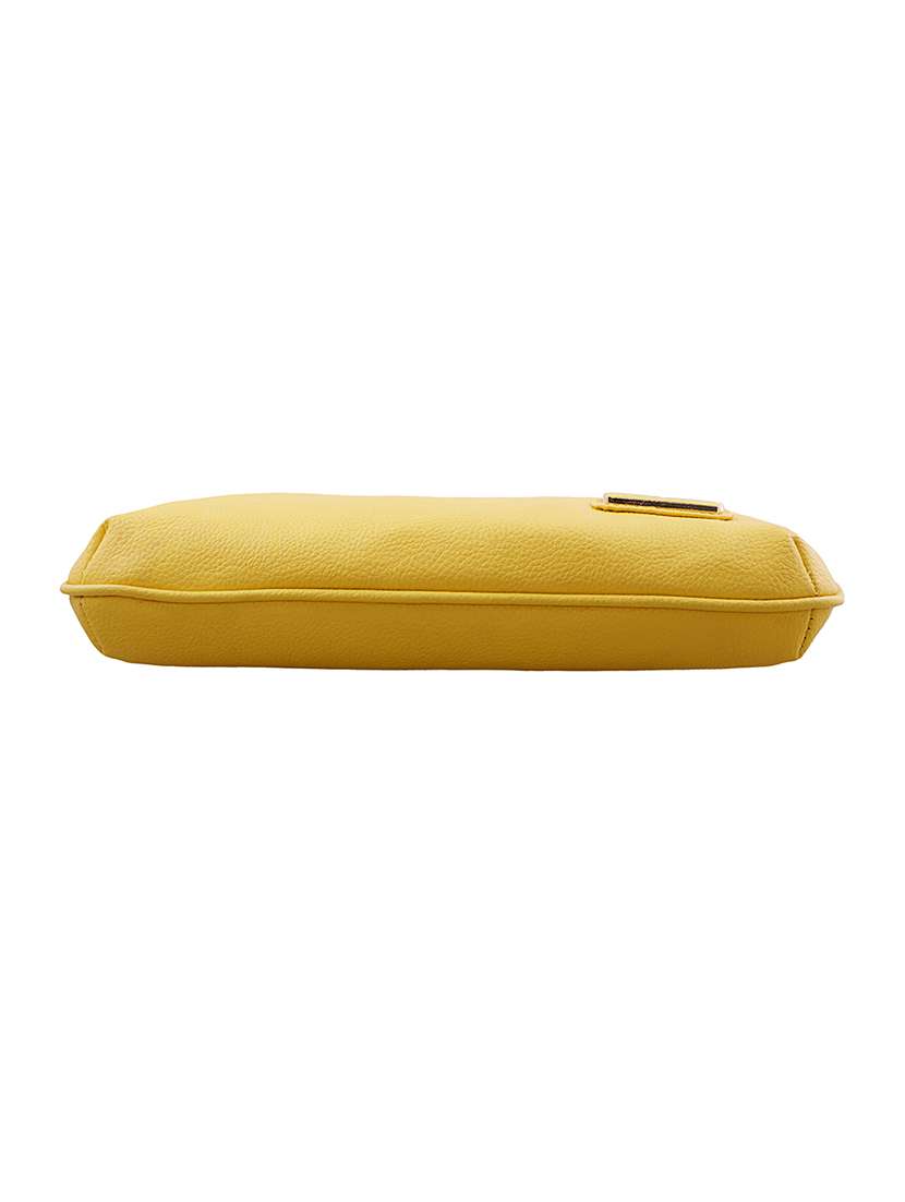 yellow leatherette (pu) handbag - 18394055 - Standard Image - 3