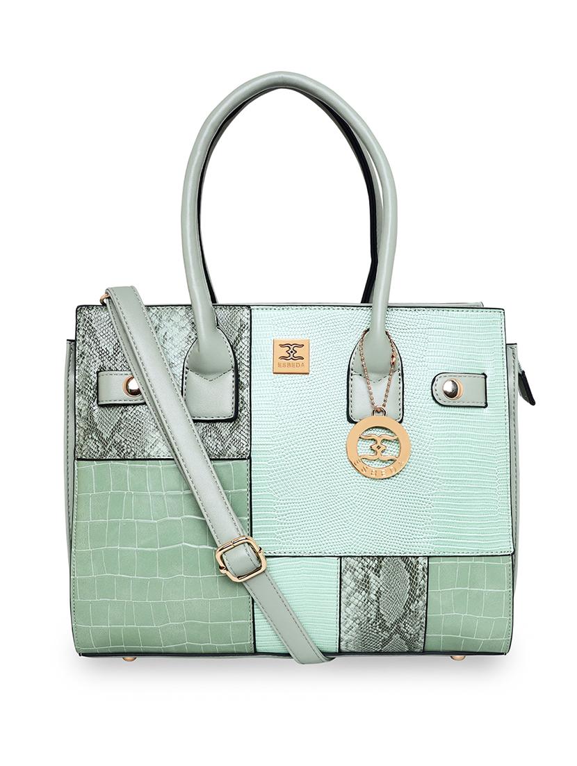 green leatherette (pu) handbag - 18394075 -  Zoom Image - 0
