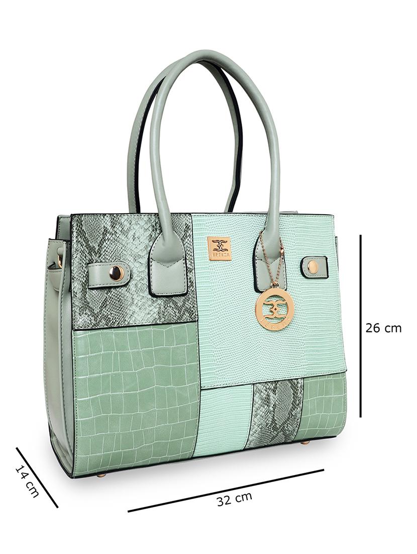 green leatherette (pu) handbag - 18394075 - Standard Image - 3