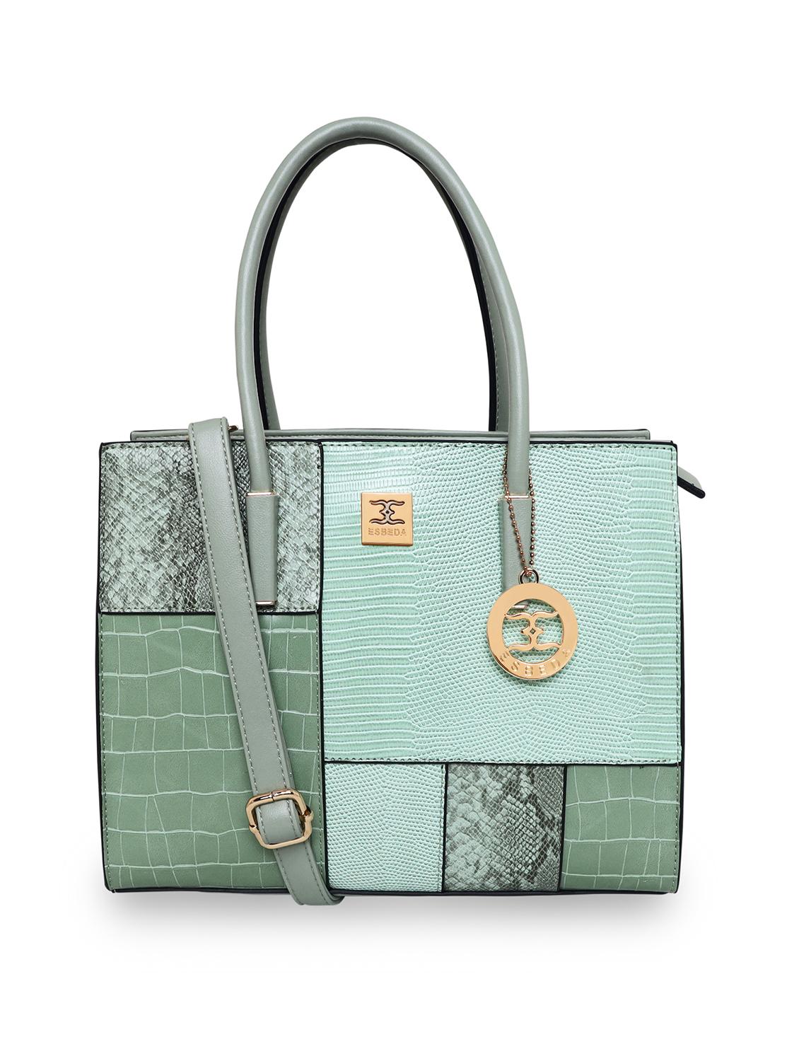 green leatherette (pu) handbag - 18394079 -  Zoom Image - 0