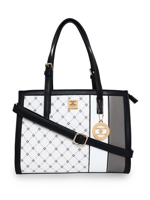 black leatherette (pu) handbag - 18394088 - Standard Image - 0