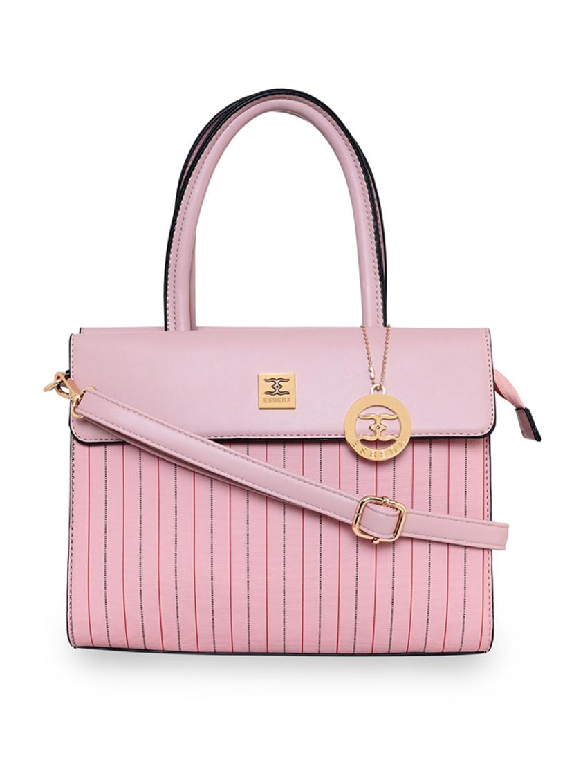 pink leatherette (pu) handbag - 18394103 -  Zoom Image - 0