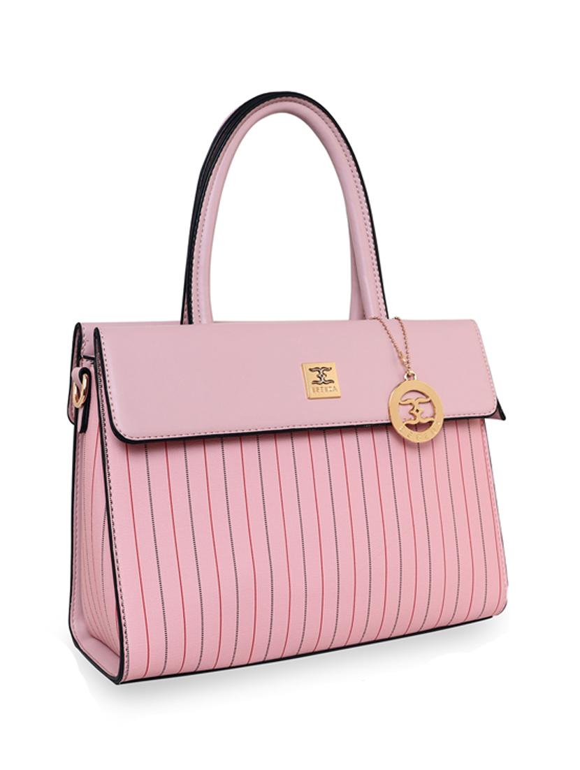 pink leatherette (pu) handbag - 18394103 - Standard Image - 3