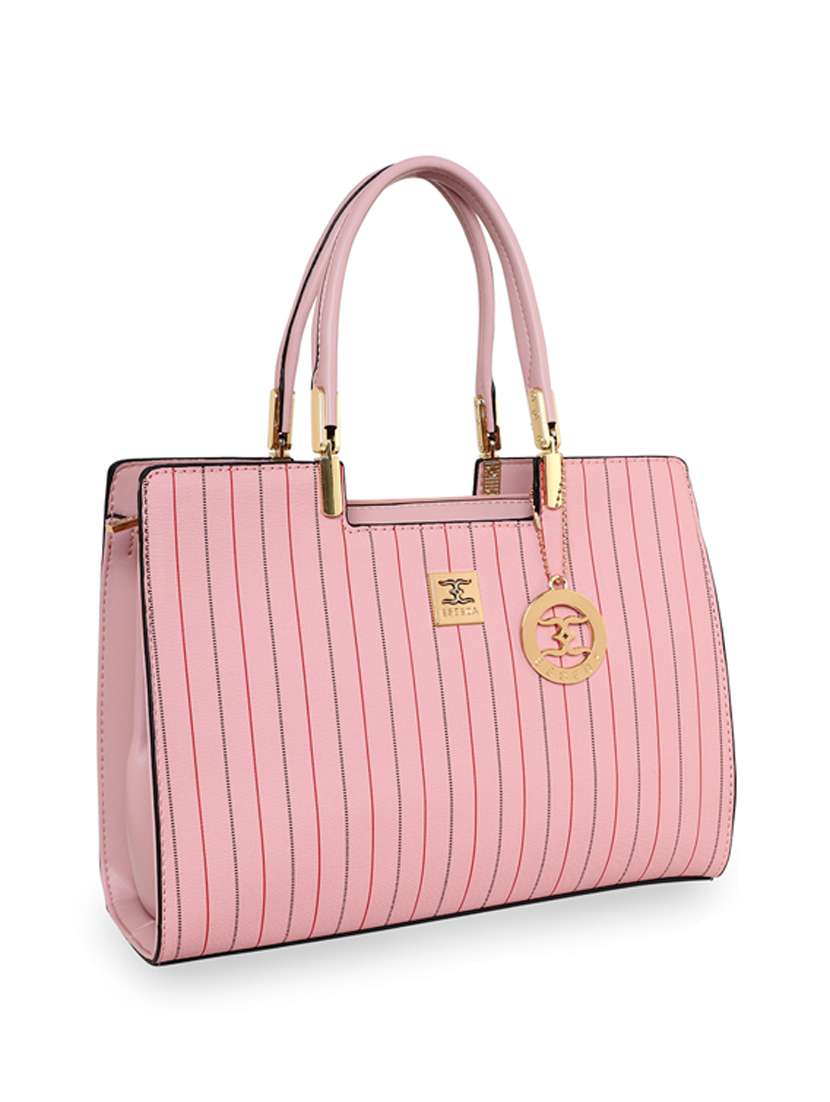 pink leatherette (pu) handbag - 18394108 - Standard Image - 3