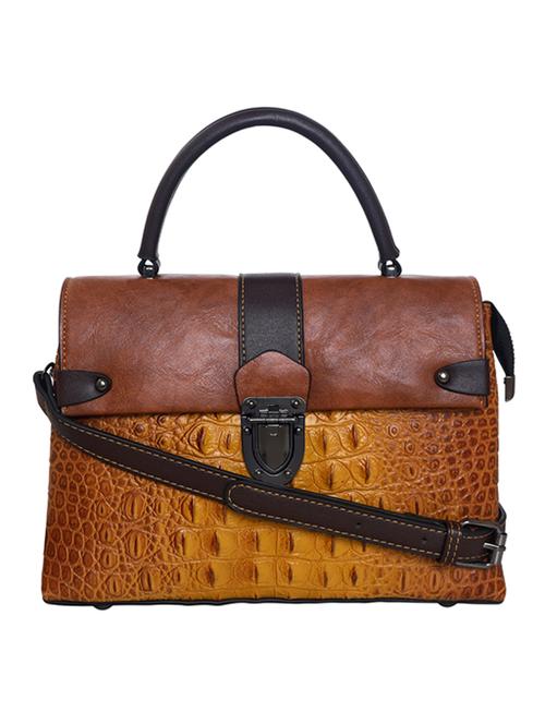 tan leatherette (pu) handbag - 18394113 - Standard Image - 0