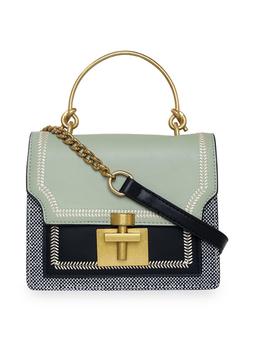 green leatherette (pu) handbag - 18394118 - Zoom Image - 0