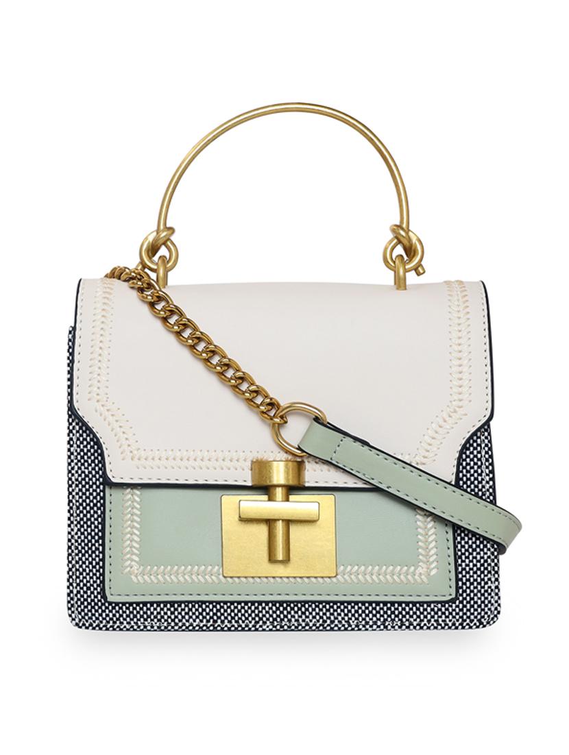 cream leatherette (pu) handbag - 18394121 -  Zoom Image - 0
