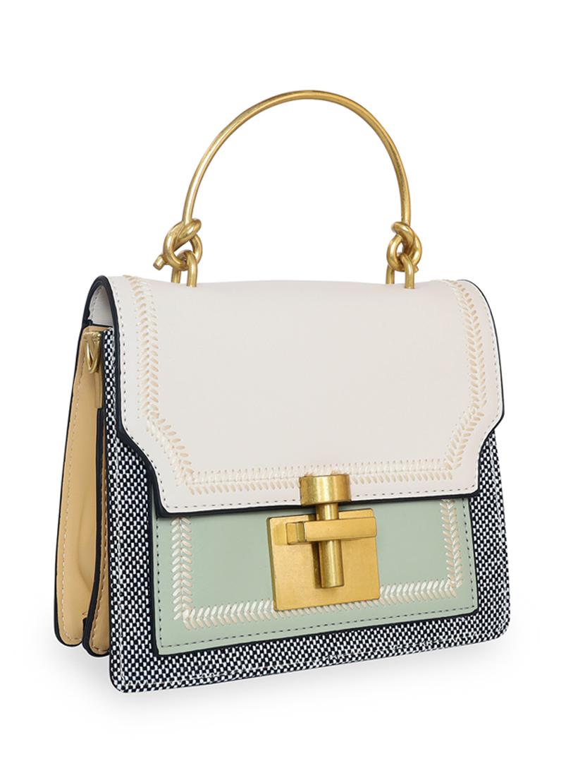 cream leatherette (pu) handbag - 18394121 - Standard Image - 3