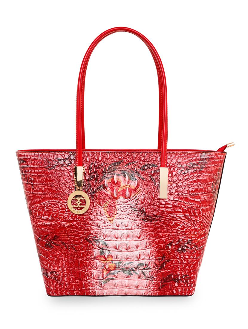 red leatherette (pu) handbag - 18394142 -  Zoom Image - 0