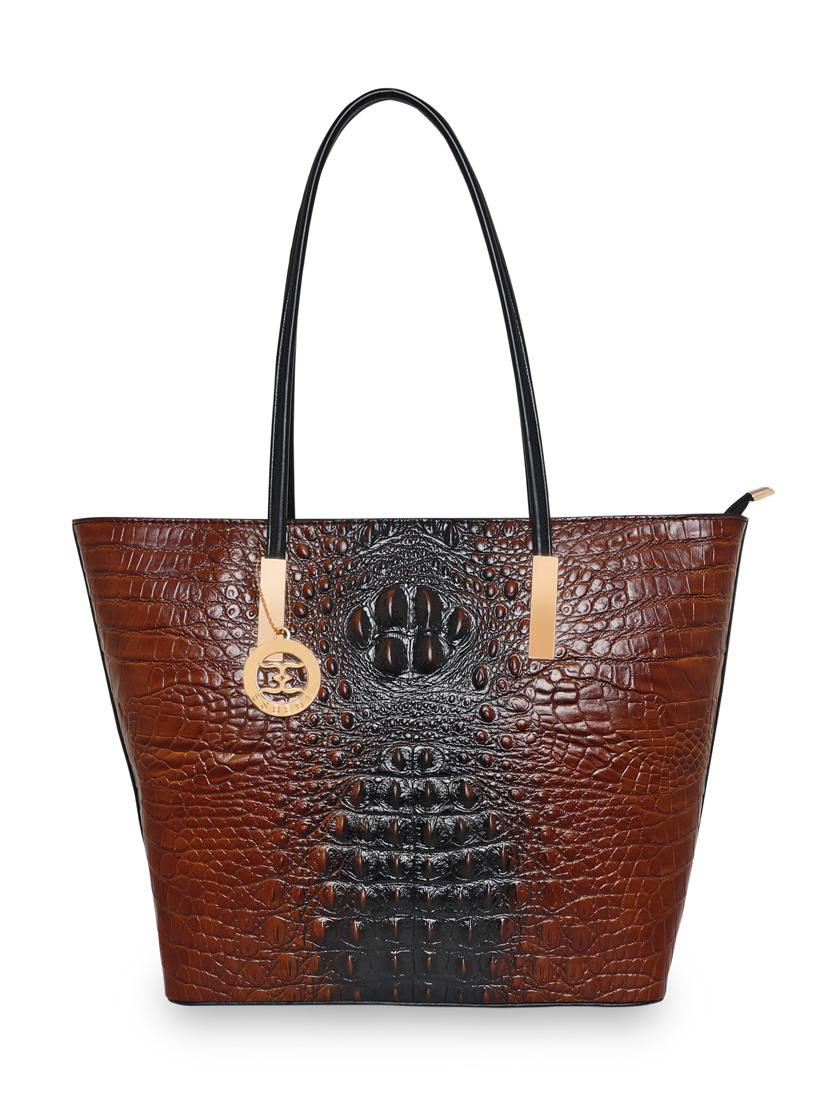 tan leatherette (pu) handbag - 18394149 - Zoom Image - 0