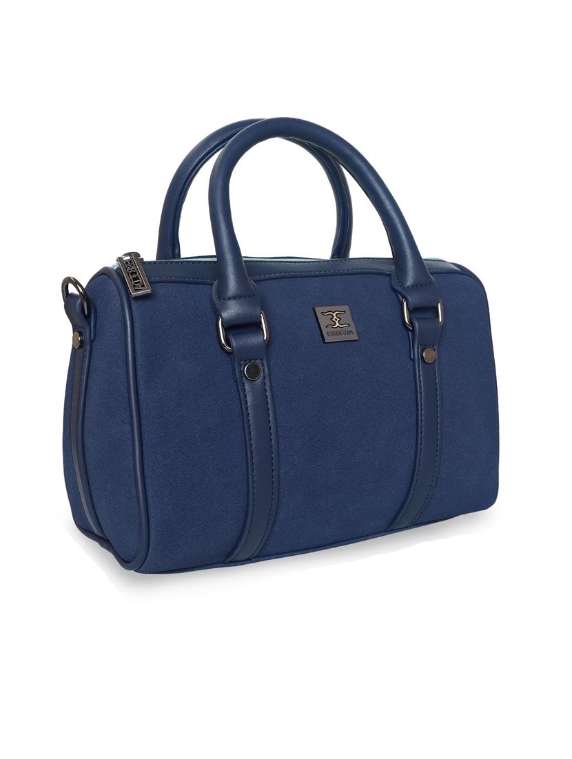 blue leatherette (pu) handbag - 18394182 - Standard Image - 3
