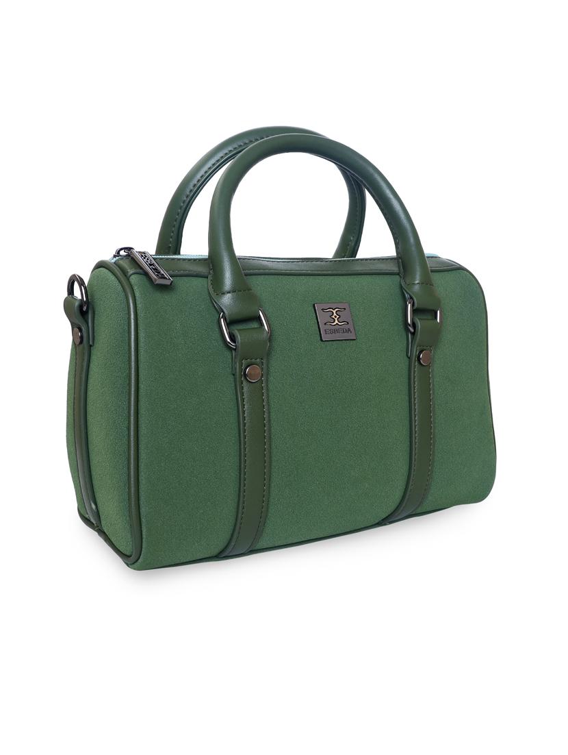 green leatherette (pu) handbag - 18394186 - Standard Image - 3