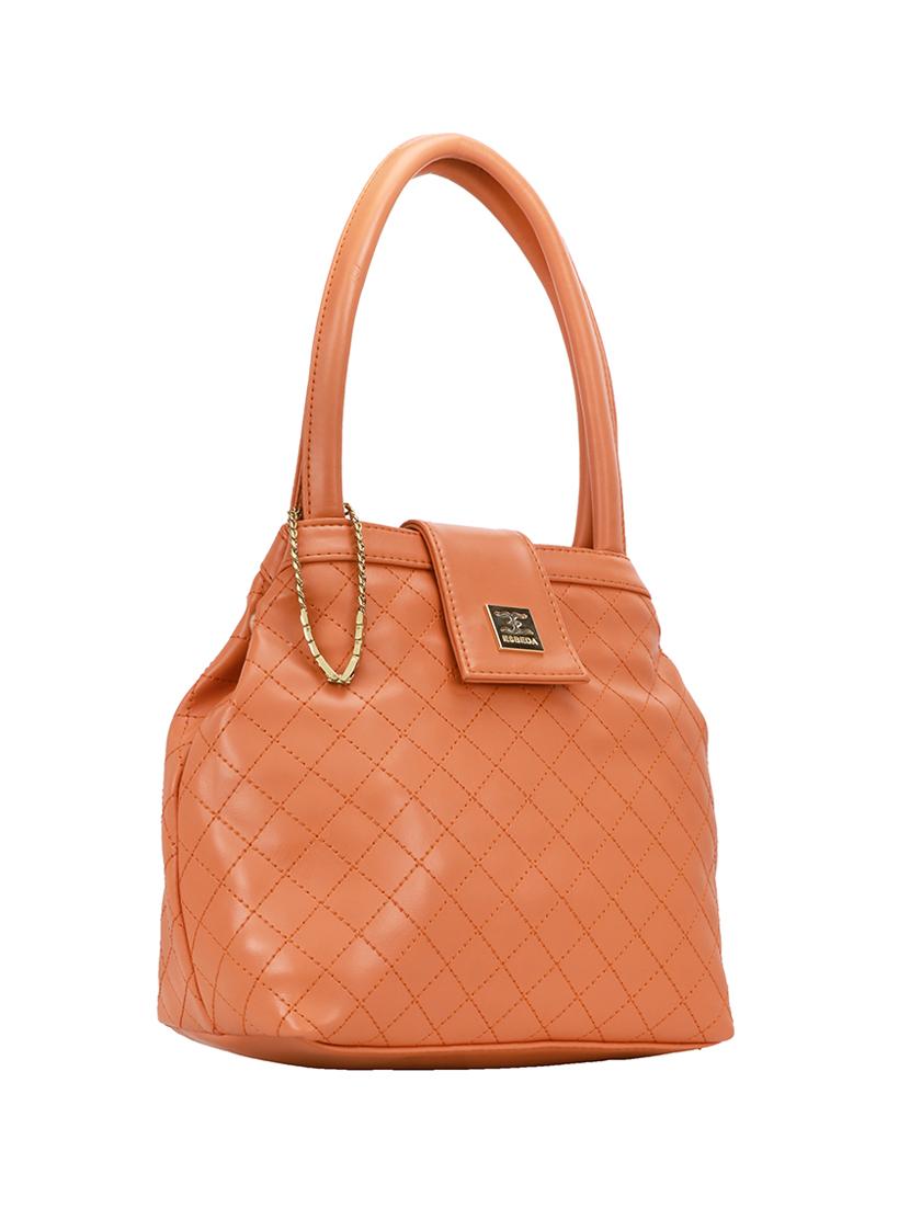 orange leatherette (pu) handbag - 18394208 - Standard Image - 3