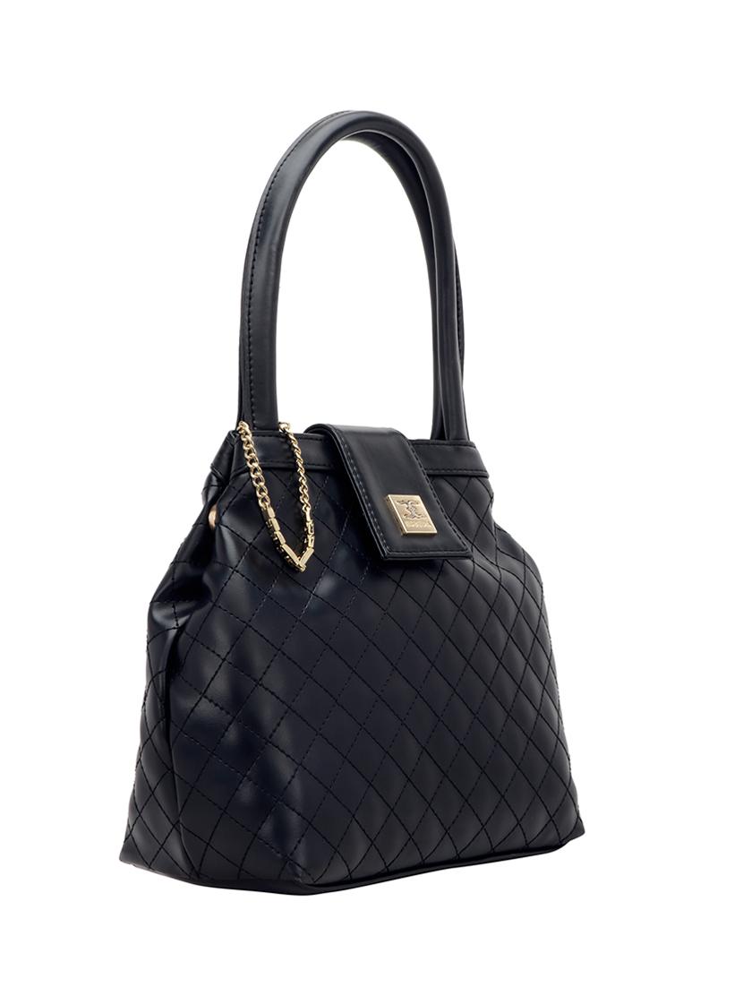 black leatherette (pu) handbag - 18394209 - Standard Image - 3