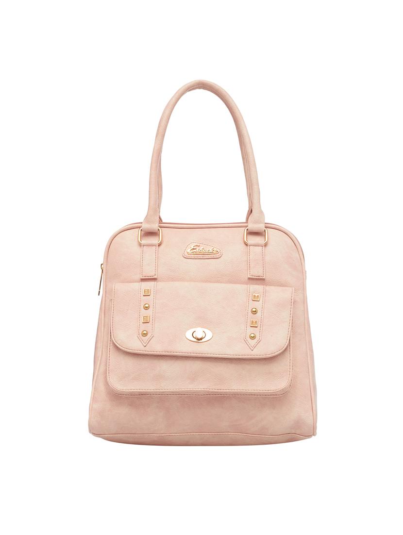 pink leatherette (pu) handbag - 18394224 -  Zoom Image - 0