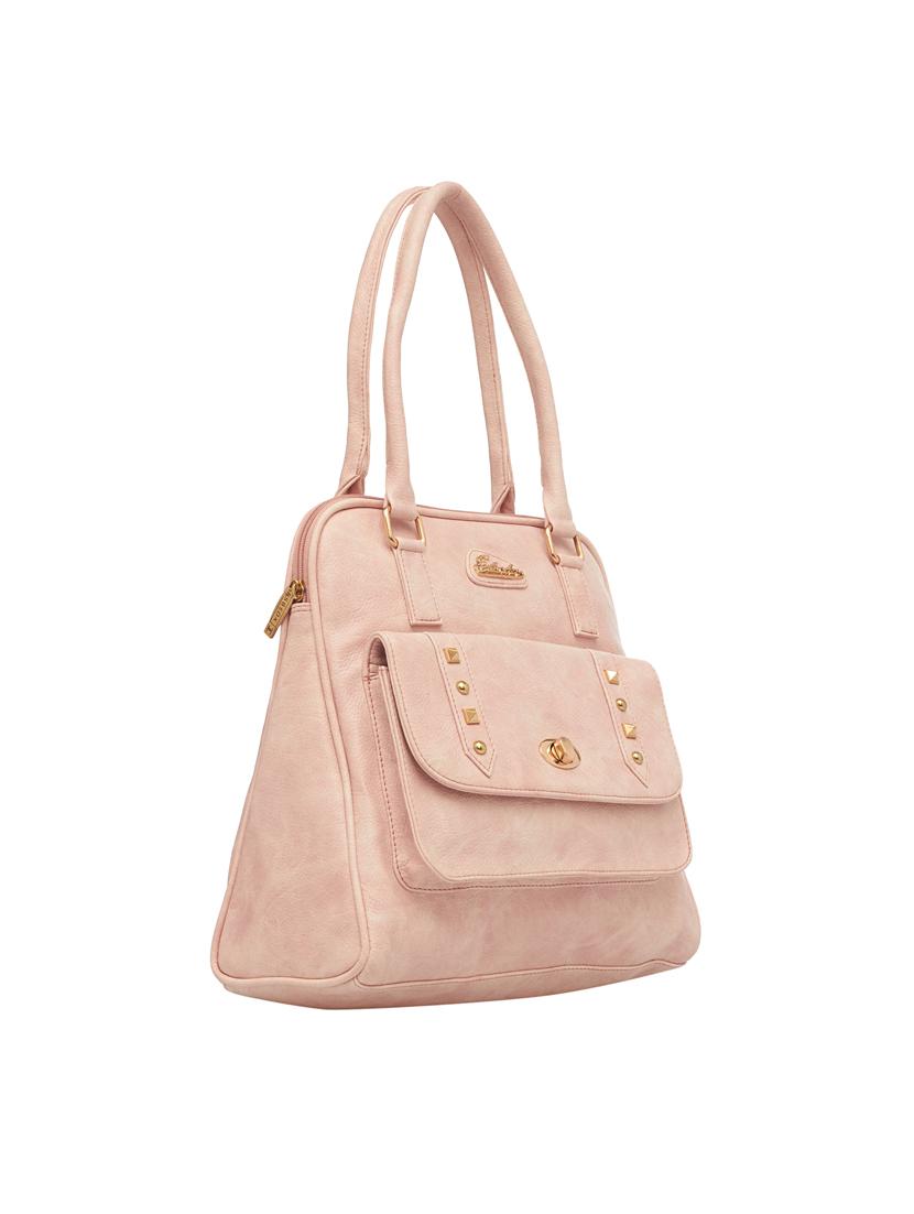pink leatherette (pu) handbag - 18394224 - Standard Image - 3