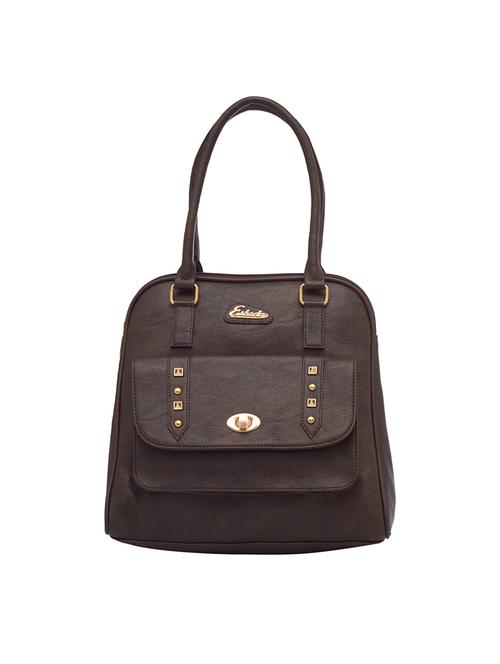 brown leatherette (pu) handbag - 18394227 -  Standard Image - 0