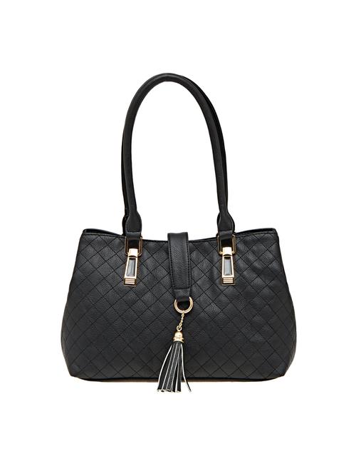 black leatherette (pu) handbag - 18394228 -  Standard Image - 0