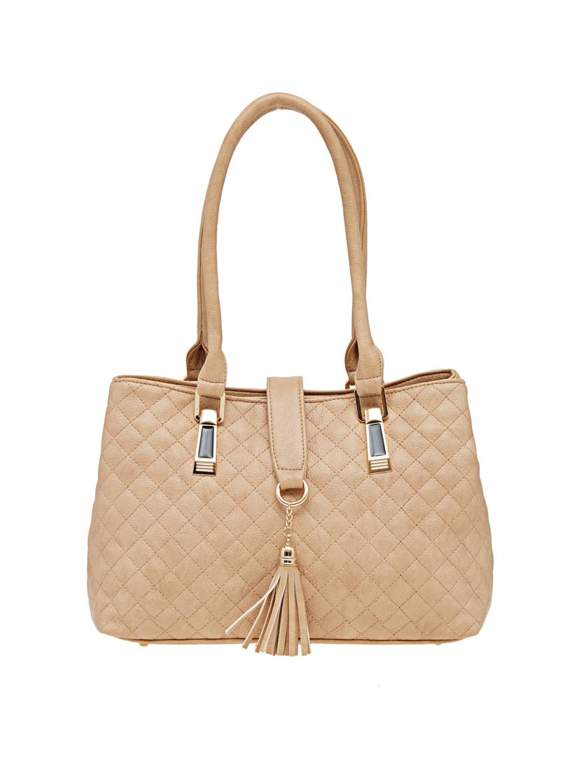 beige leatherette (pu) handbag - 18394230 - Zoom Image - 0