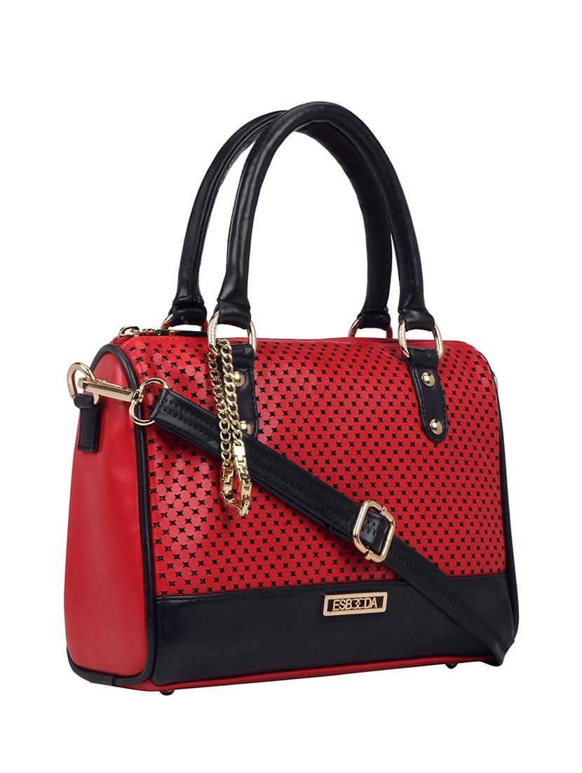 red leatherette (pu) handbag - 18394247 - Standard Image - 3
