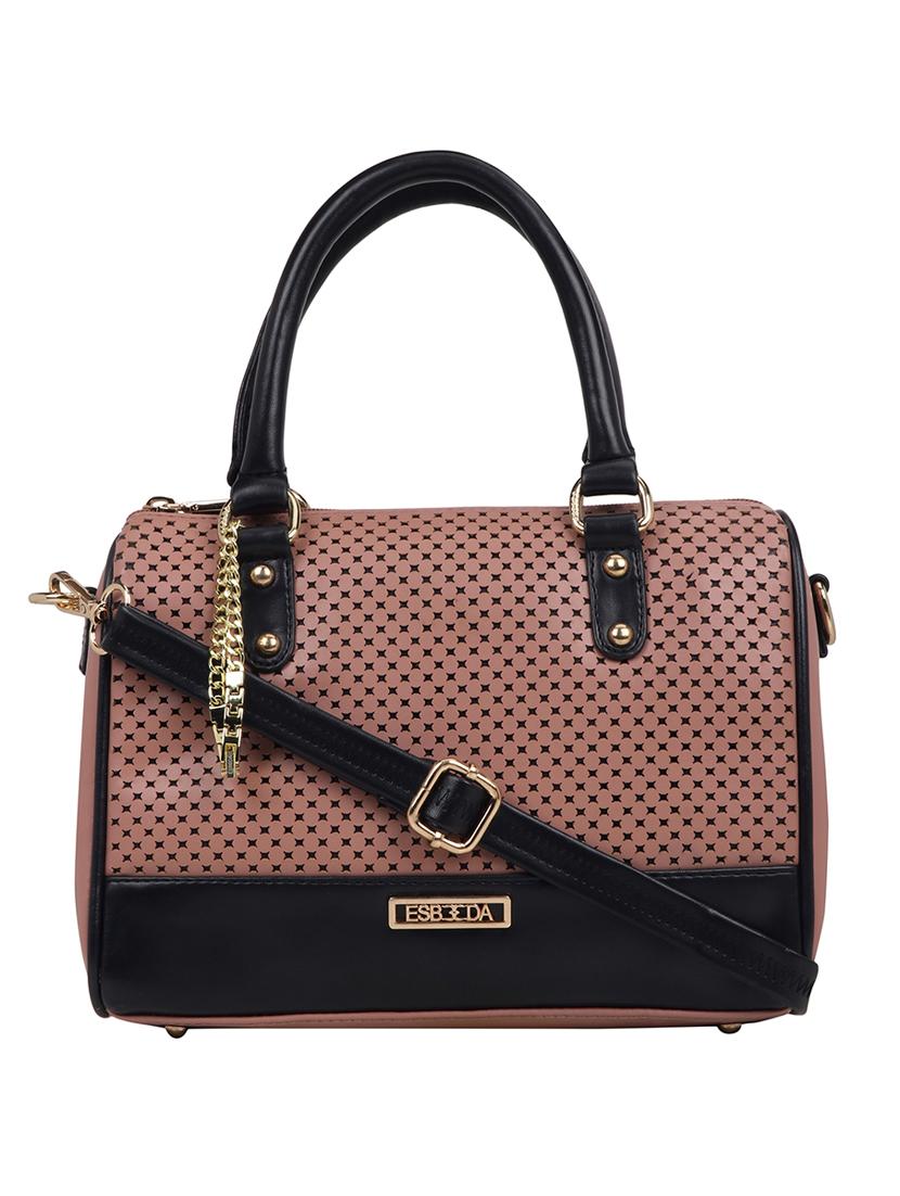 pink leatherette (pu) regular handbag - 18394251 -  Zoom Image - 0