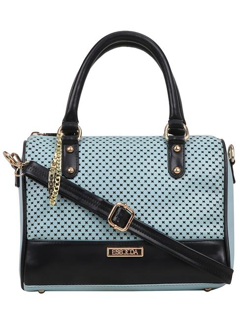 blue leatherette (pu) handbag - 18394254 -  Standard Image - 0