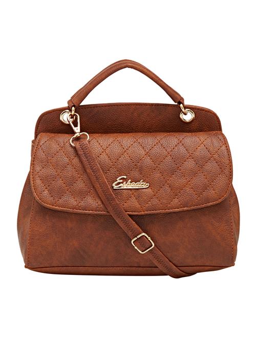 tan leatherette (pu) handbag - 18394263 -  Standard Image - 0
