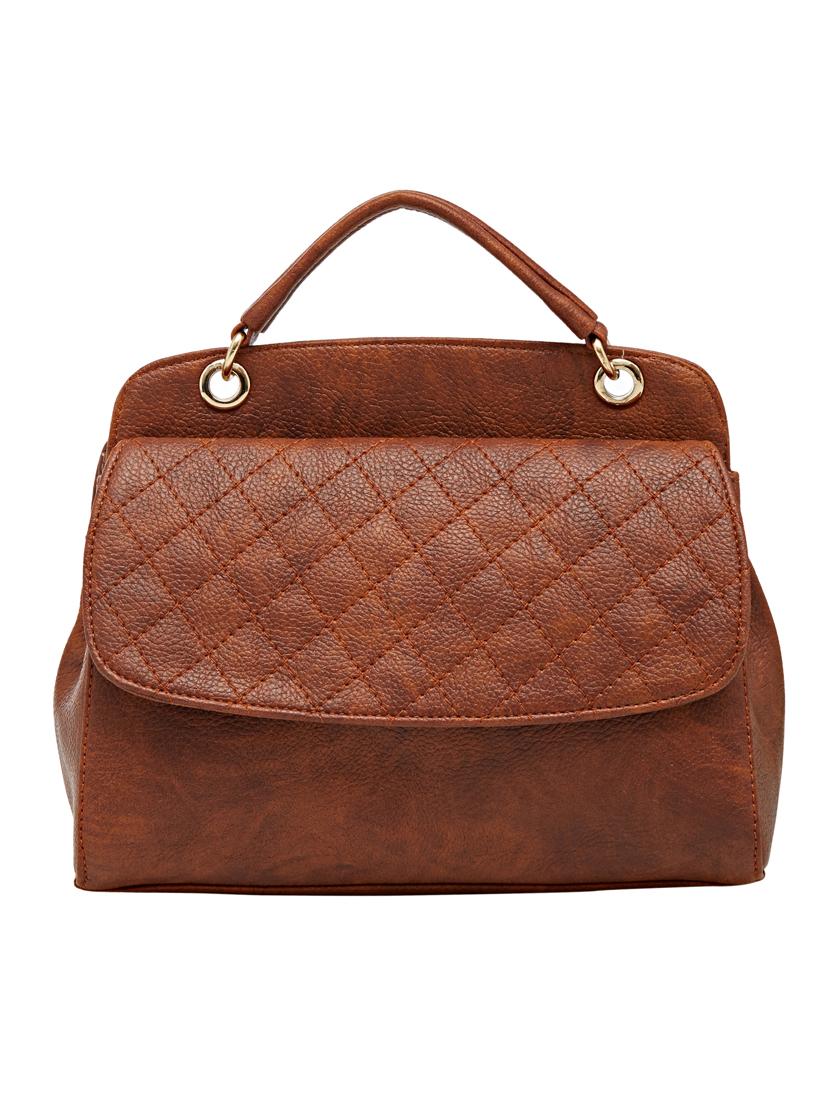 tan leatherette (pu) handbag - 18394263 - Standard Image - 3