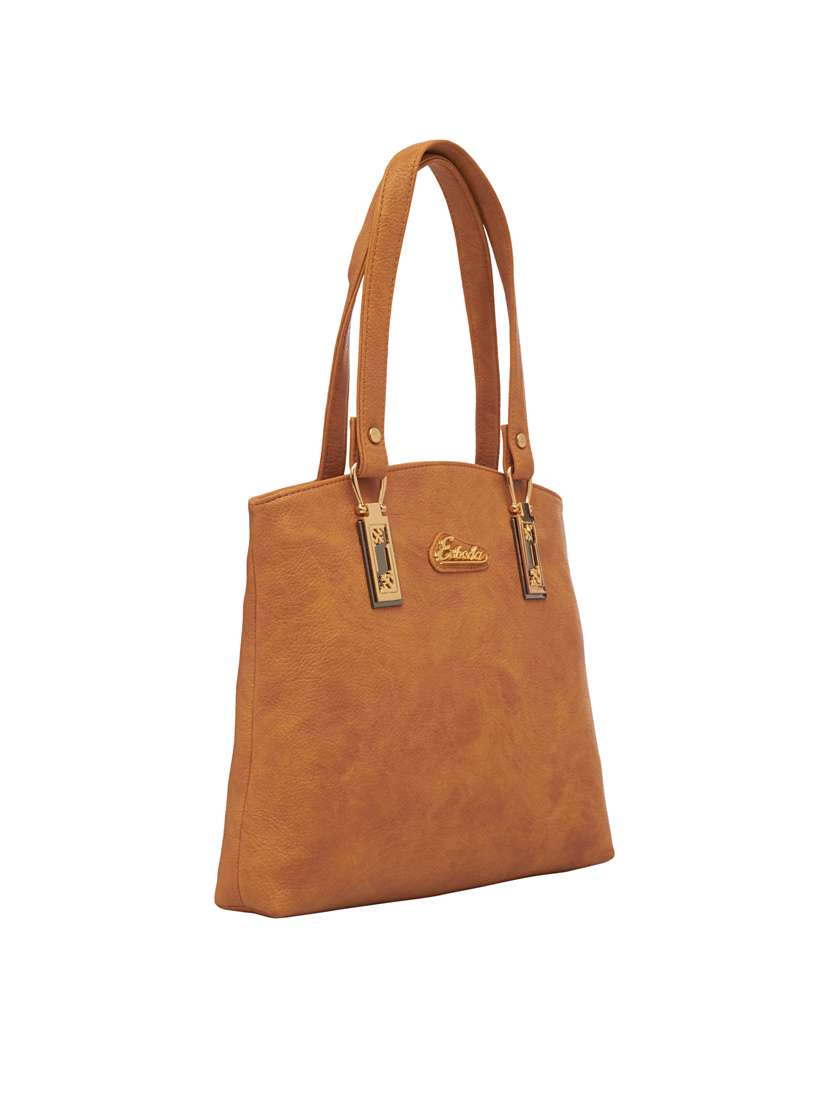 yellow leatherette (pu) handbag - 18394272 -  Standard Image - 3