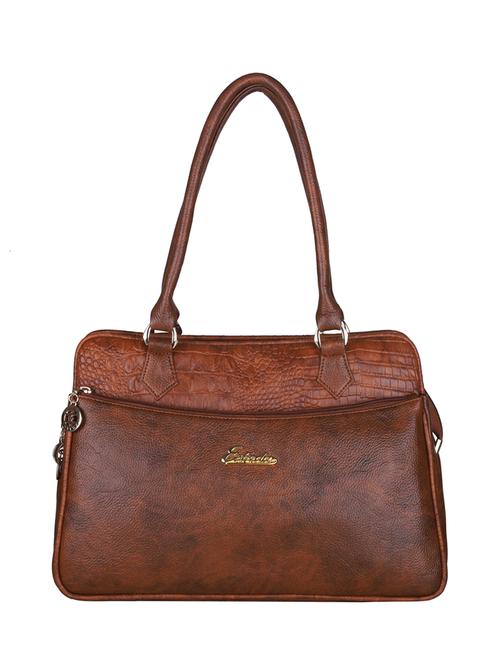 tan leatherette (pu) handbag - 18394281 -  Standard Image - 0