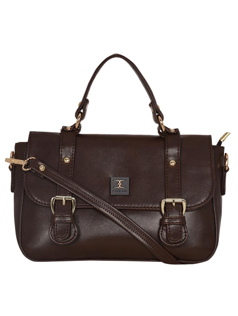 brown leatherette (pu) handbag - 18394282 - Zoom Image - 0