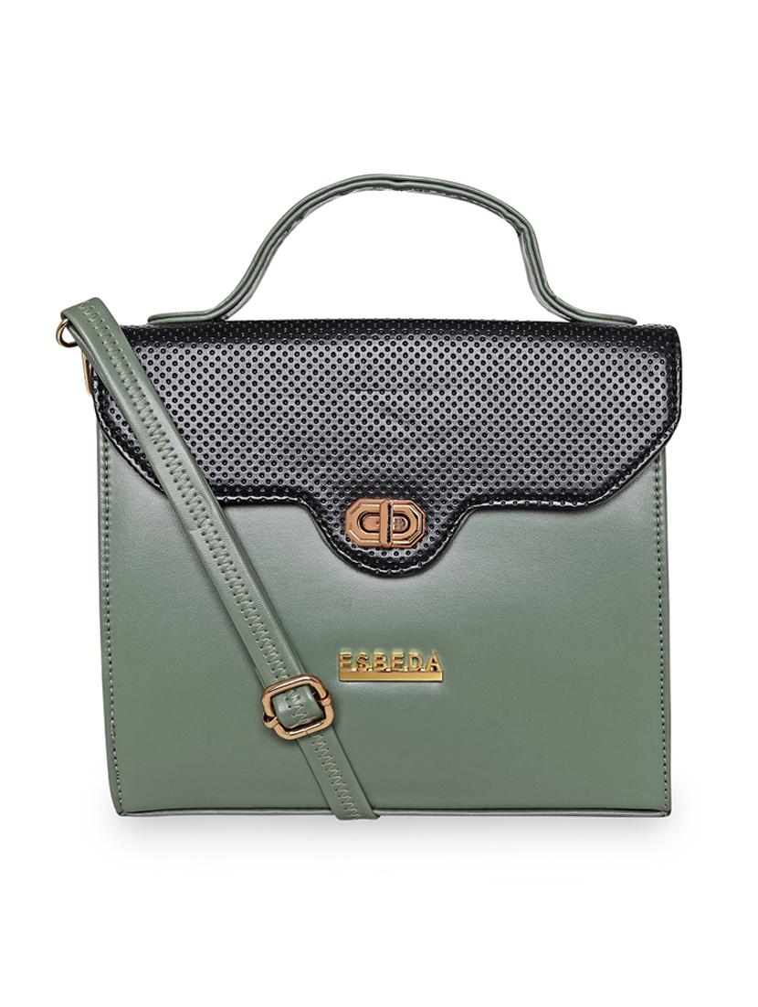 green leatherette (pu) handbag - 18394289 - Zoom Image - 0