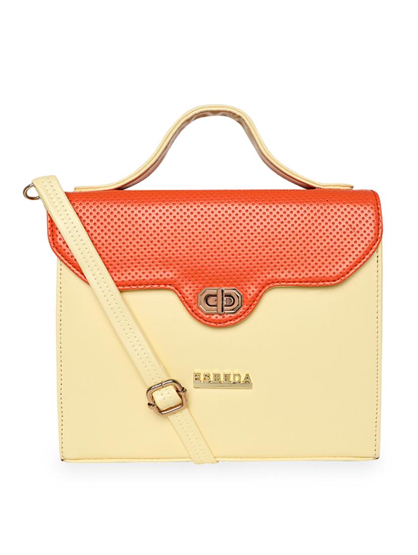 yellow leatherette (pu) handbag - 18394292 -  Zoom Image - 0