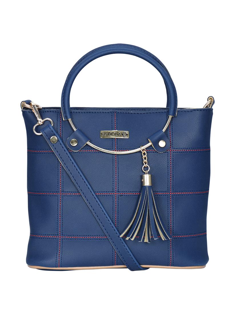 blue leatherette (pu) handbag - 18394297 - Zoom Image - 0
