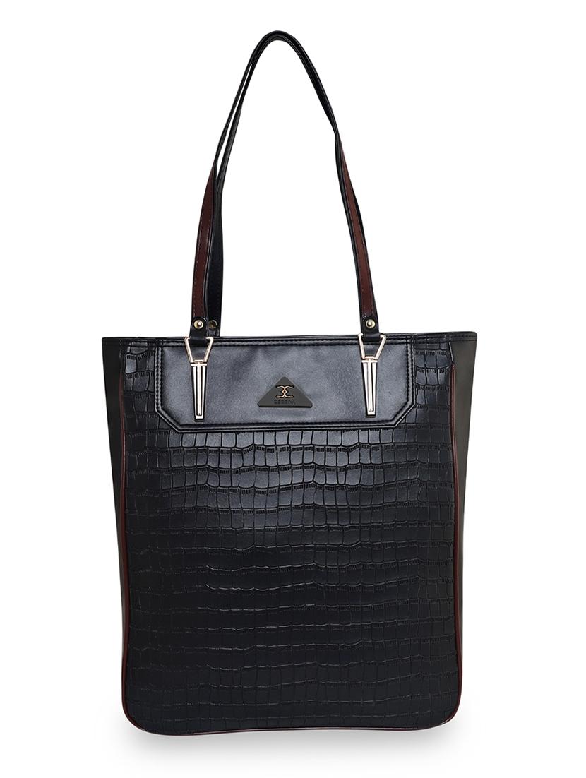 black leatherette (pu) handbag - 18394304 -  Zoom Image - 0