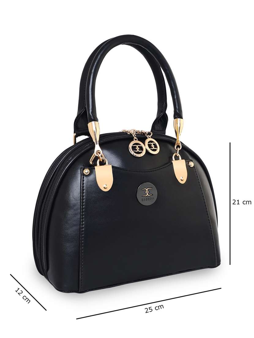 black leatherette (pu) handbag - 18394317 -  Standard Image - 5