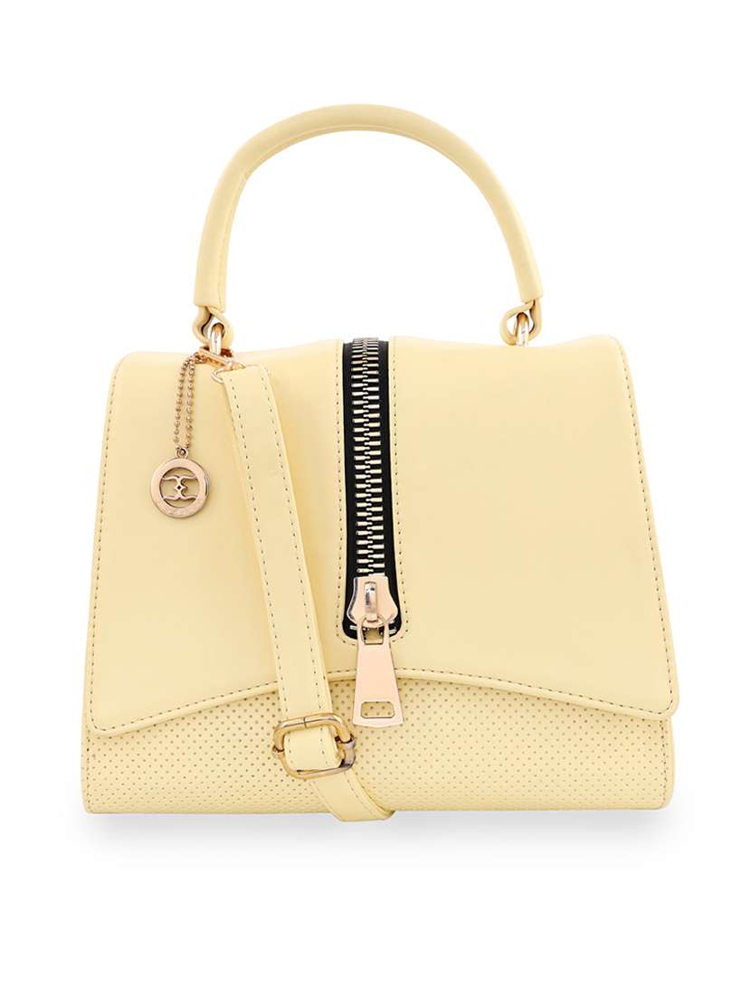 yellow leatherette (pu) handbag - 18394324 - Zoom Image - 0