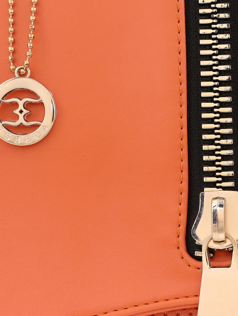 orange leatherette (pu) handbag - 18394327 - Standard Image - 3