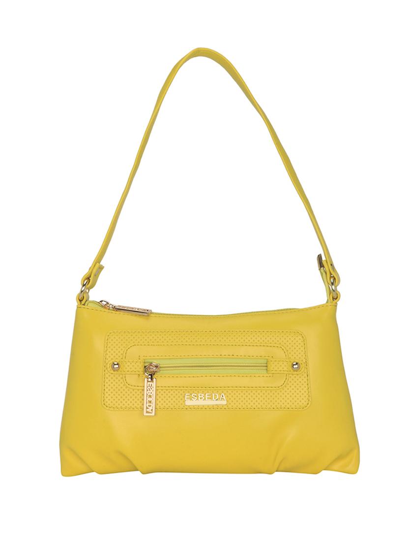 yellow leatherette (pu) handbag - 18394333 - Zoom Image - 0