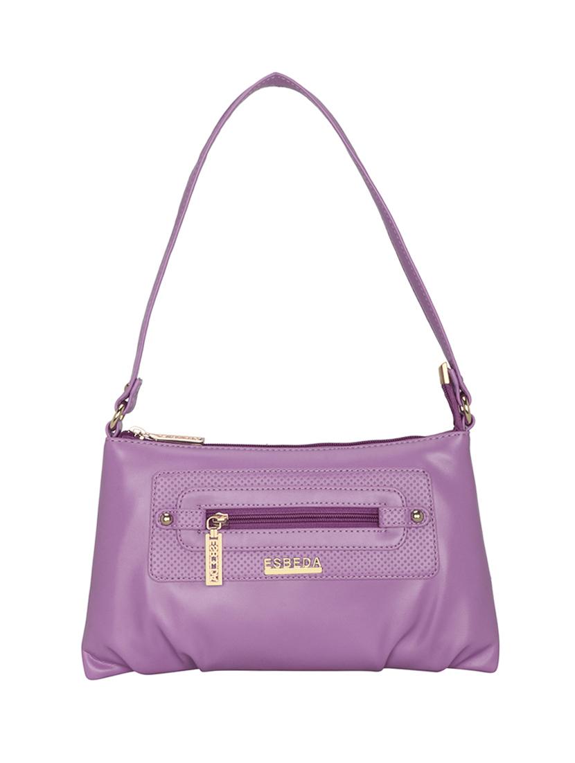 purple leatherette (pu) handbag - 18394336 - Zoom Image - 0