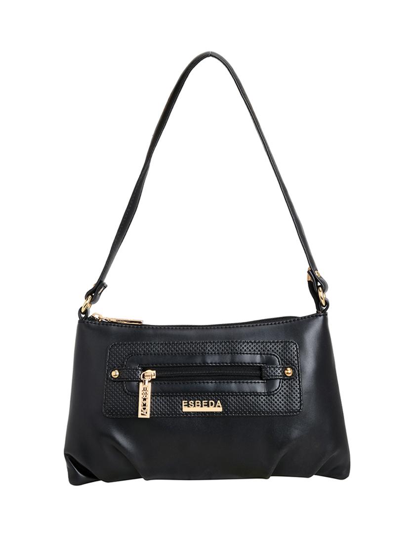 black leatherette (pu) handbag - 18394340 - Zoom Image - 0