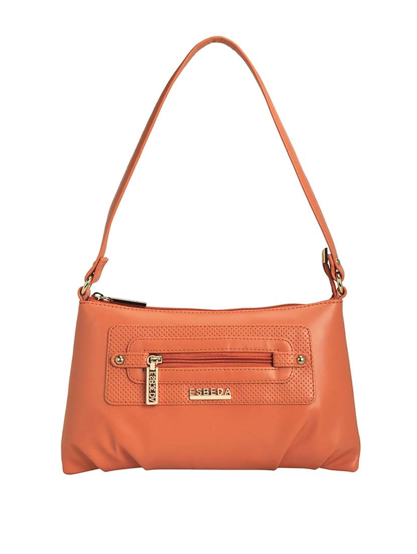 orange leatherette (pu) handbag - 18394343 - Zoom Image - 0