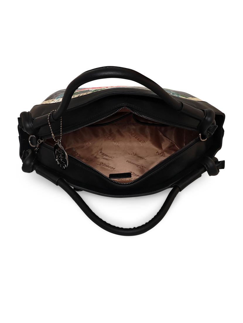 black leatherette (pu) handbag - 18394344 - Standard Image - 3